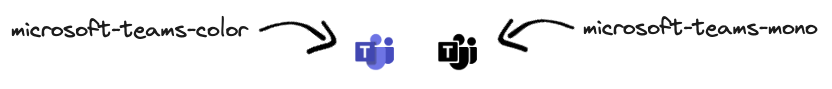 Example of color and mono icons